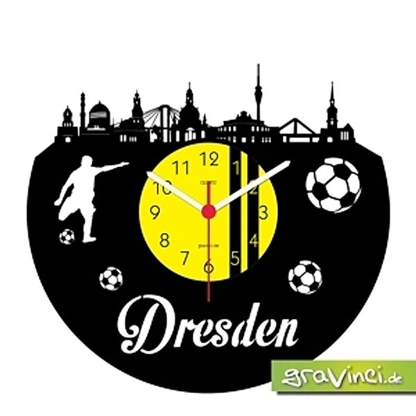 Dresden Fan-Sport Fußball Deutschland, Vinyl Schallplattenuhr