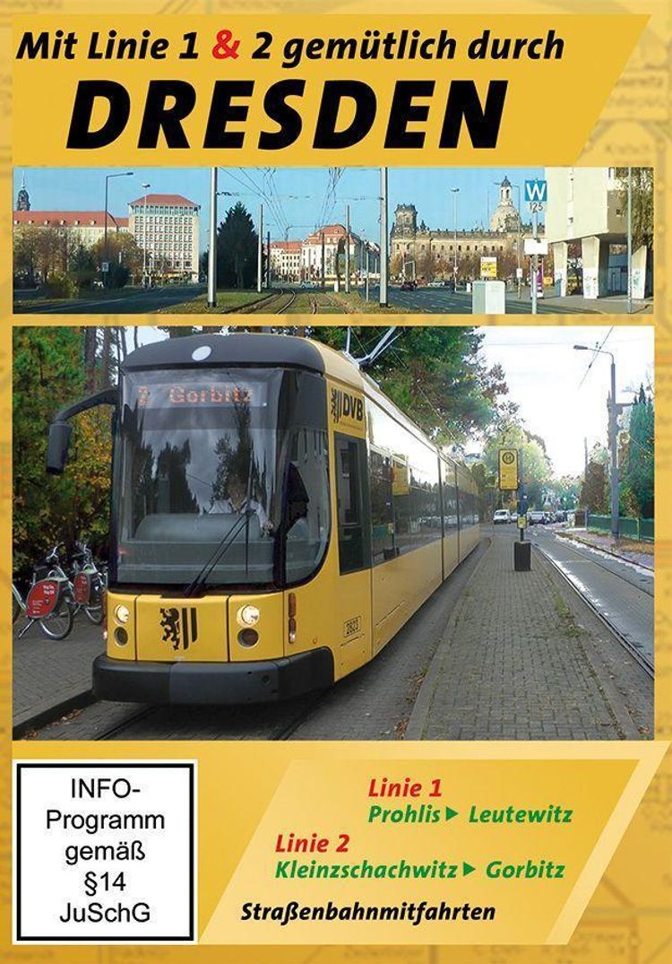 Dresden - Mit Linie 1 & 2 gemütlich durch Dresden - Straßenbahnmitfahrten, 1  DVD Film | Weltbild.de