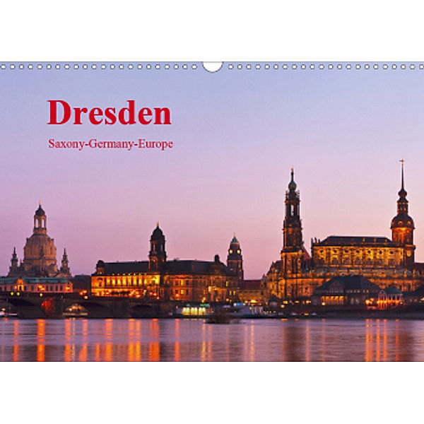 Dresden-Saxony-Germany-Europe / UK-Version (Wall Calendar 2021 DIN A3 Landscape), Gunter Kirsch