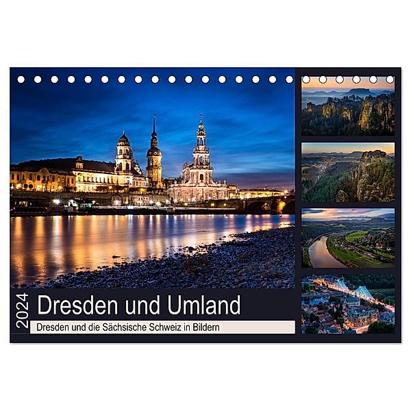 Dresden und Umland (Tischkalender 2024 DIN A5 quer), CALVENDO Monatskalender, Eva R. Lima