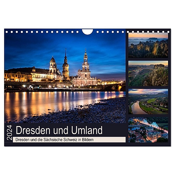 Dresden und Umland (Wandkalender 2024 DIN A4 quer), CALVENDO Monatskalender, Eva R. Lima