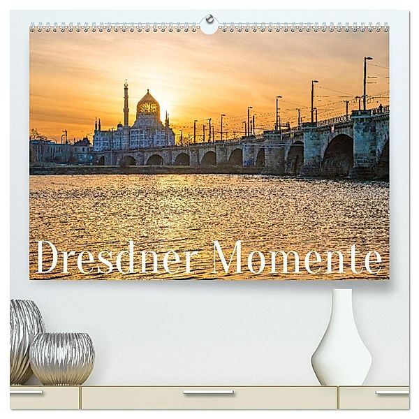 Dresdner Momente (hochwertiger Premium Wandkalender 2024 DIN A2 quer), Kunstdruck in Hochglanz, Micala-Photographie