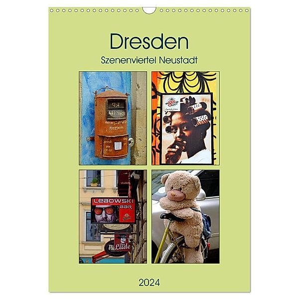 Dresdner Szenenviertel Neustadt (Wandkalender 2024 DIN A3 hoch), CALVENDO Monatskalender, Nordstern