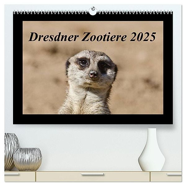 Dresdner Zootiere 2025 (hochwertiger Premium Wandkalender 2025 DIN A2 quer), Kunstdruck in Hochglanz, Calvendo, Michael Weirauch