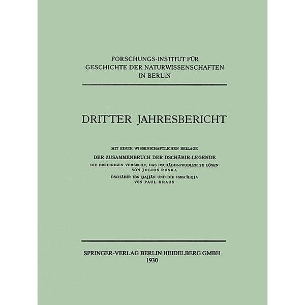 Dritter Jahresbericht, Julius Ruska, Paul Kraus