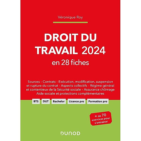 Droit du travail 2024 en 28 fiches / Hors Collection, Véronique Roy