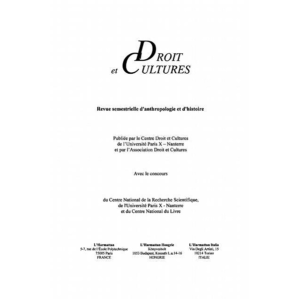 Droit et culture no. 49 / Hors-collection, Collectif