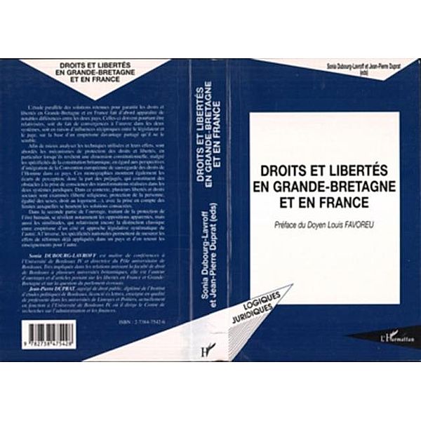 DROITS ET LIBERTES EN GRANDE BRETAGNE ET EN FRANCE / Hors-collection, Collectif