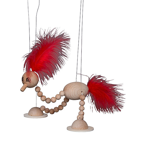 Beck Drolly Marionette mit roter Schwanzfeder