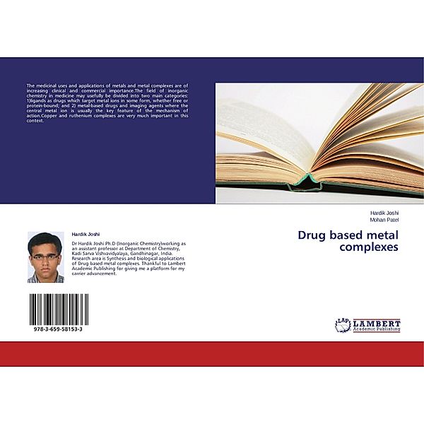 Drug based metal complexes, Hardik Joshi, Mohan Patel