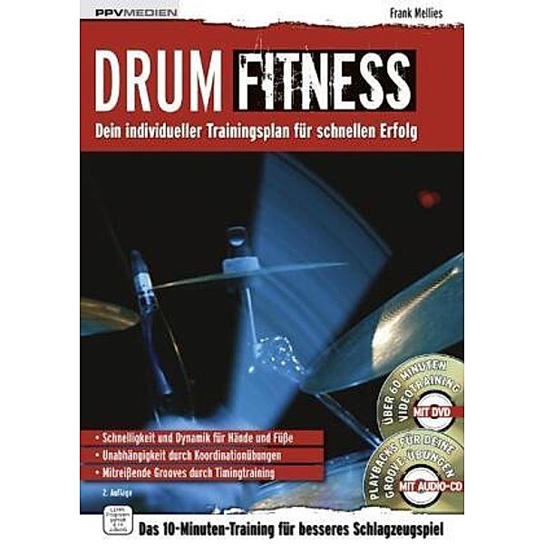 Drum Fitness, m. 1 Audio-CD, m. 1 DVD, Frank Mellies