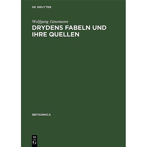 Drydens Fabeln und ihre Quellen, Wolfgang Jünemann