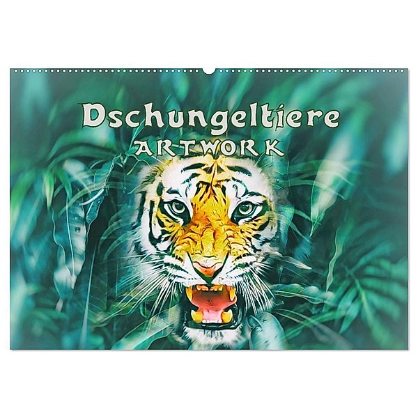 Dschungeltiere - ARTWORK (Wandkalender 2024 DIN A2 quer), CALVENDO Monatskalender, Liselotte Brunner-Klaus
