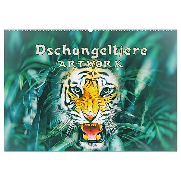 Dschungeltiere - ARTWORK (Wandkalender 2024 DIN A2 quer), CALVENDO Monatskalender, Liselotte Brunner-Klaus