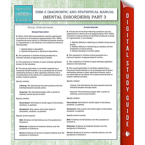 DSM-5 Diagnostic and Statistical Manual (Mental Disorders) Part 3 / Dot EDU, Speedy Publishing