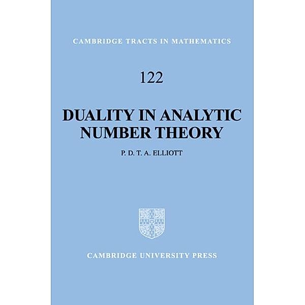 Duality in Analytic Number Theory, Peter D. T. A. Elliott