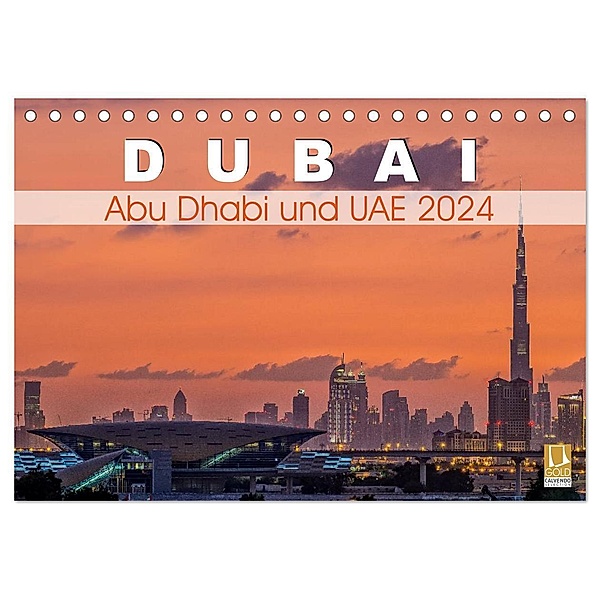 Dubai, Abu Dhabi und UAE 2024 (Tischkalender 2024 DIN A5 quer), CALVENDO Monatskalender, Christoph Papenfuss
