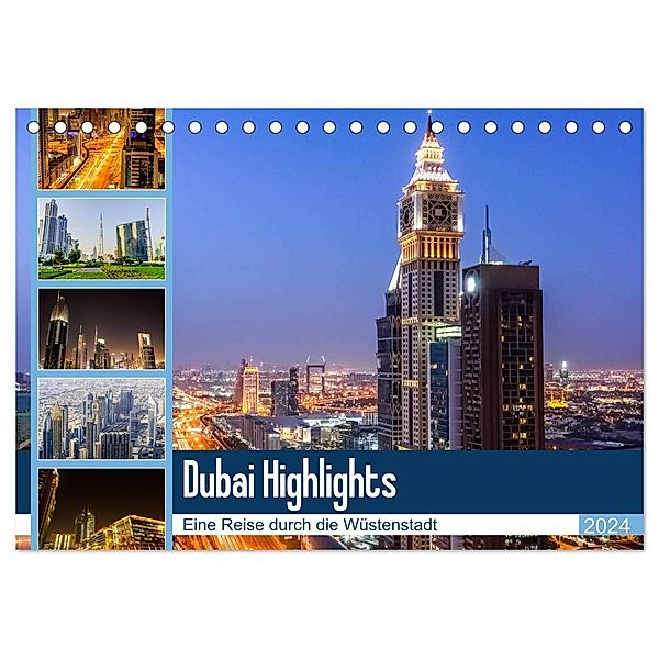 Dubai Highlights (Tischkalender 2024 DIN A5 quer), CALVENDO Monatskalender, Markus Nawrocki