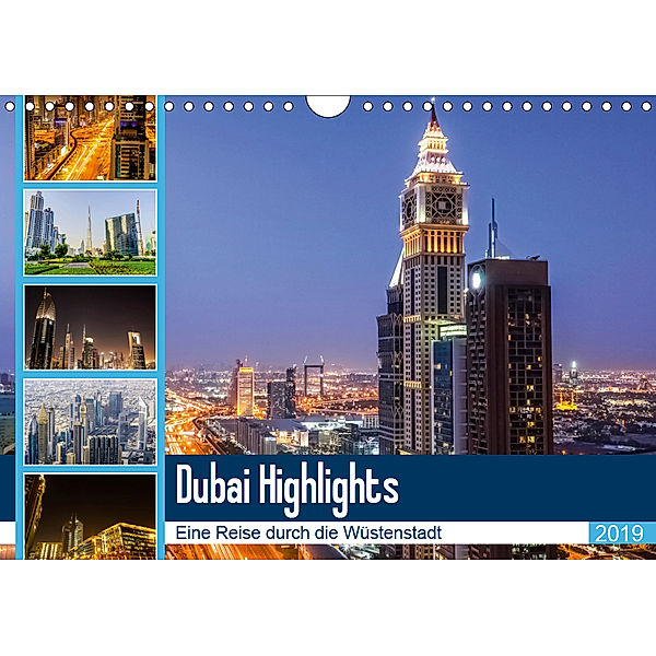 Dubai Highlights (Wandkalender 2019 DIN A4 quer), Markus Nawrocki