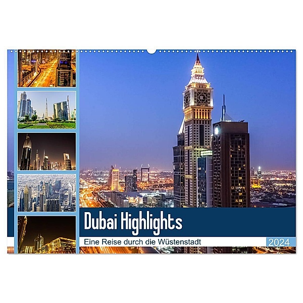 Dubai Highlights (Wandkalender 2024 DIN A2 quer), CALVENDO Monatskalender, Markus Nawrocki