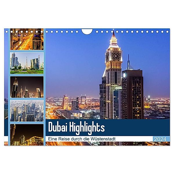 Dubai Highlights (Wandkalender 2024 DIN A4 quer), CALVENDO Monatskalender, Markus Nawrocki