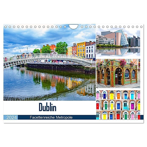Dublin - Facettenreiche Metropole (Wandkalender 2024 DIN A4 quer), CALVENDO Monatskalender, Nina Schwarze
