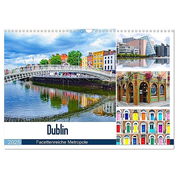 Dublin - Facettenreiche Metropole (Wandkalender 2025 DIN A3 quer), CALVENDO Monatskalender, Calvendo, Nina Schwarze