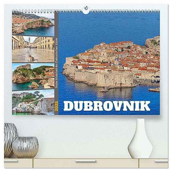 Dubrovnik - Stolze Schönheit der Dalmatischen Küste (hochwertiger Premium Wandkalender 2025 DIN A2 quer), Kunstdruck in Hochglanz, Calvendo, Joana Kruse