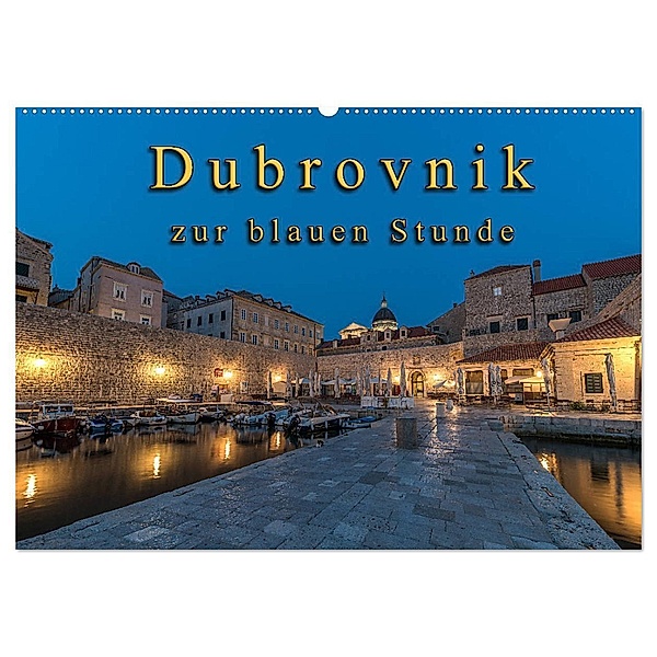 Dubrovnik zur blauen Stunde (Wandkalender 2024 DIN A2 quer), CALVENDO Monatskalender, Jens Schneider