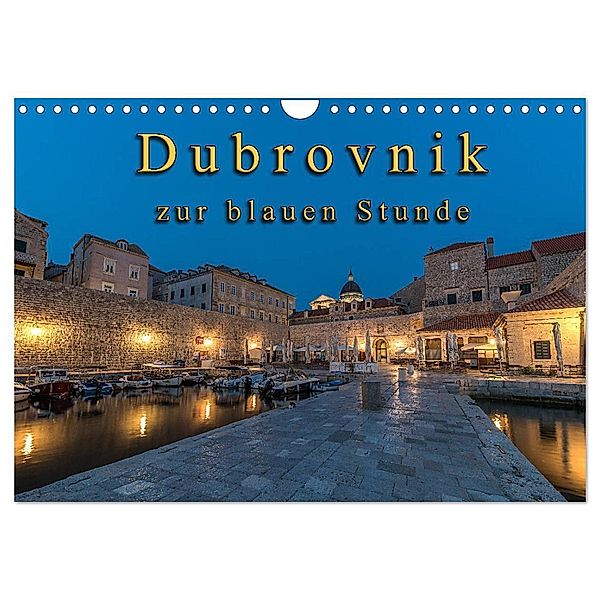 Dubrovnik zur blauen Stunde (Wandkalender 2024 DIN A4 quer), CALVENDO Monatskalender, Jens Schneider