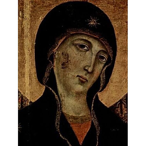 Duccio di Buoninsegna - Madonna Rucellai, Szene: Thronende Madonna und Engel, Kopf der Madonna - 100 Teile (Puzzle)