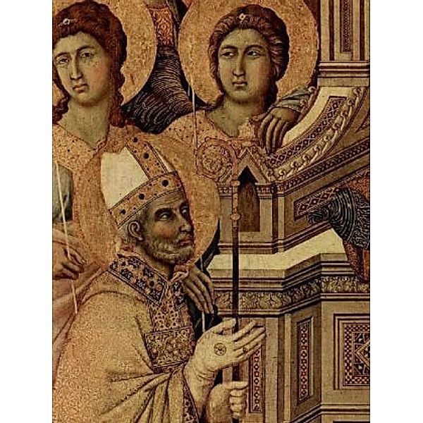 Duccio di Buoninsegna - Thronende Maria mit Kind, Engeln, Heiligen und Apostelfiguren in Arkaden - 1.000 Teile (Puzzle)