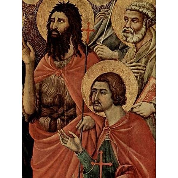 Duccio di Buoninsegna - Thronende Maria mit Kind, Engeln, Heiligen und Apostelfiguren in Arkaden - 200 Teile (Puzzle)