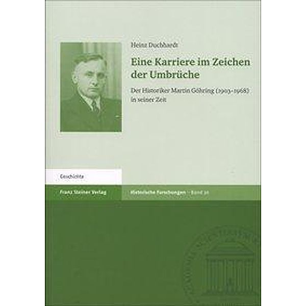 Duchhardt, H: Karriere im Zeichen der Umbrüche, Heinz Duchhardt