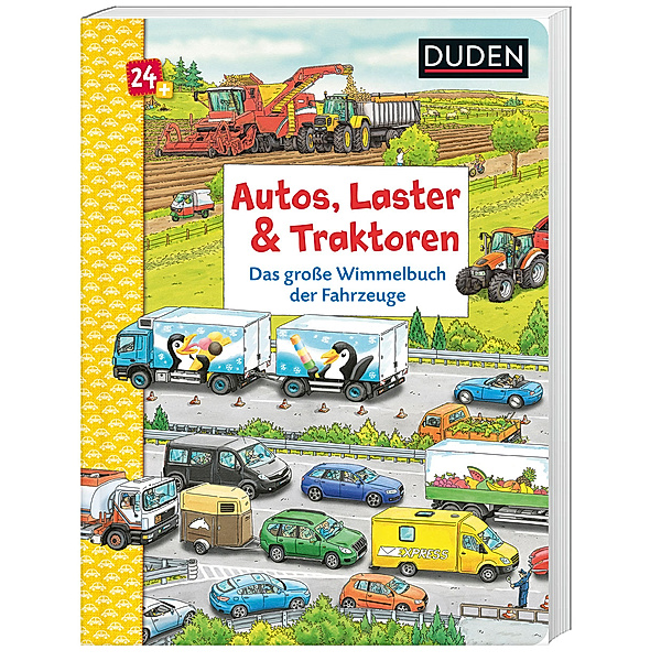 Duden 24+: Autos, Laster & Traktoren: Das große Wimmelbuch der Fahrzeuge, Christina Braun