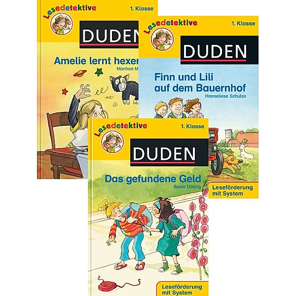 Duden - Lesedetektive 1. Klasse, 3 Bände, Manfred Mai, Hanneliese Schulze, Beate Dölling