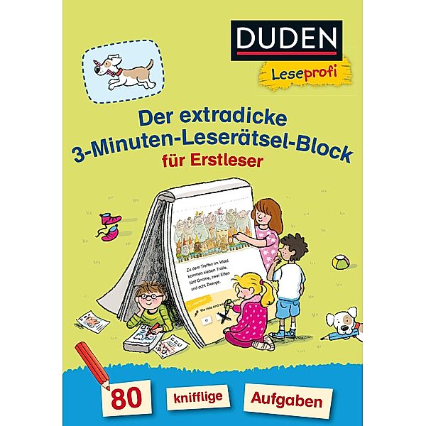 Duden Leseprofi - Der extradicke 3-Minuten-Leserätsel-Block für Erstleser, Susanna Moll