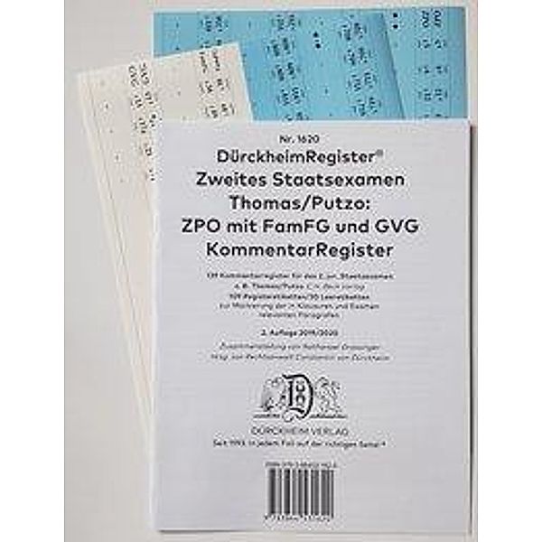 DürckheimRegister® ZPO-THOMAS-PUTZO-2. Staatsexamen