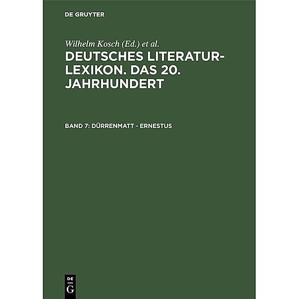 Dürrenmatt - Ernestus / Deutsches Literatur-Lexikon