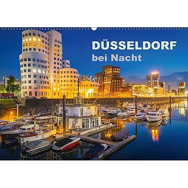 Düsseldorf bei Nacht (Wandkalender 2017 DIN A2 quer), Roland Abel