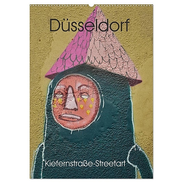 Düsseldorf Kiefernstraße-Streetart (Wandkalender 2024 DIN A2 hoch), CALVENDO Monatskalender, Renate Grobelny