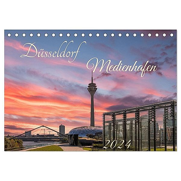 Düsseldorf Medienhafen (Tischkalender 2024 DIN A5 quer), CALVENDO Monatskalender, Holger Weigelt