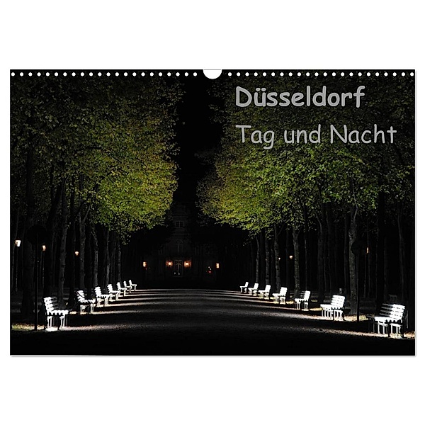 Düsseldorf Tag und Nacht (Wandkalender 2024 DIN A3 quer), CALVENDO Monatskalender, Susanne Terhoeven