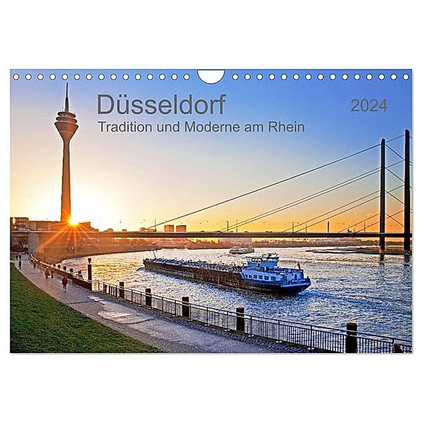 Düsseldorf - Tradition und Moderne am Rhein (Wandkalender 2024 DIN A4 quer), CALVENDO Monatskalender, Prime Selection