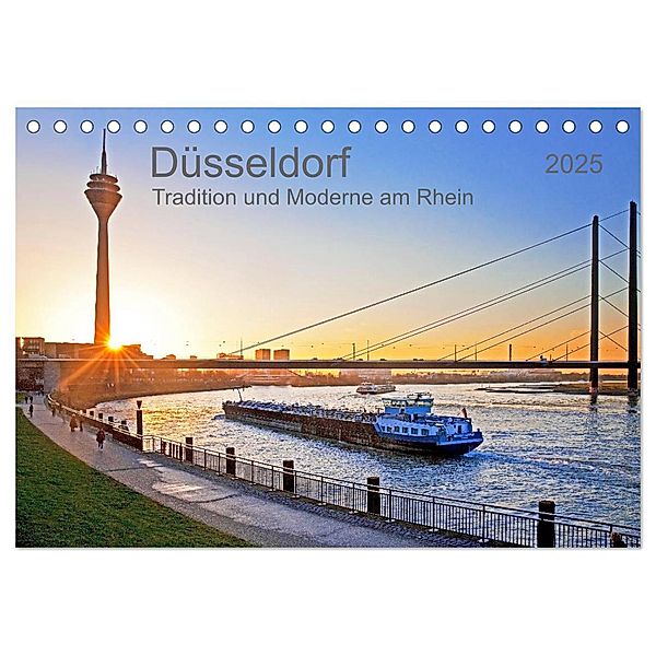 Düsseldorf - Tradition und Moderne am Rhein (Tischkalender 2025 DIN A5 quer), CALVENDO Monatskalender, Calvendo, Prime Selection