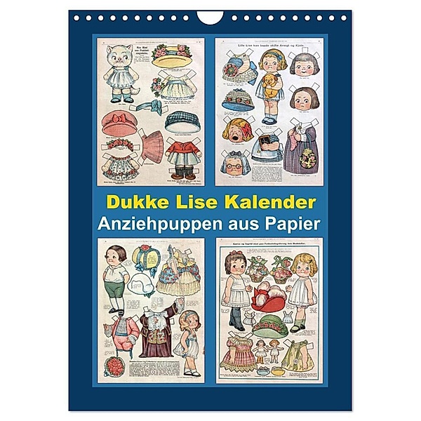 Dukke Lise Kalender - Anziehpuppen aus Papier (Wandkalender 2024 DIN A4 hoch), CALVENDO Monatskalender, Karen Erbs