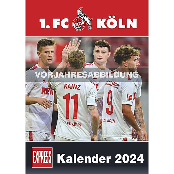 DUMONT - 1. FC Köln 2025 Fußball-Kalender, 29,7x42cm, Express-Fankalender mit Abbildungen der Spieler, by Dr. Anne Fleck