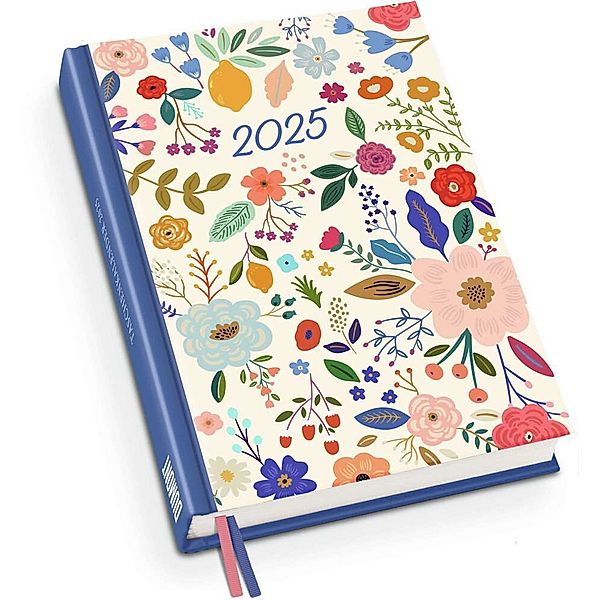 DUMONT - Blumenwiese 2025 Taschenkalender, 11,3x16,3cm, Terminplaner im Blumen-Design, mit Wochenkalendarium