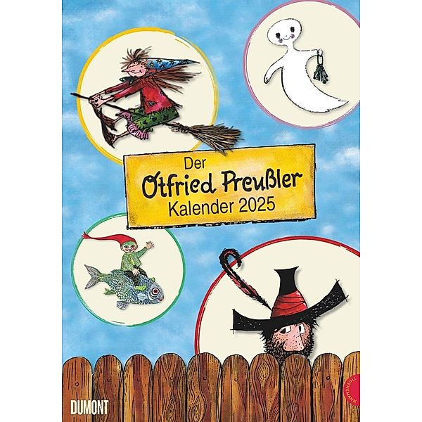 DUMONT - Der Otfried-Preussler-Kalender 2025 Wandkalender, 29,7x42cm, Kalender für Kinder mit Räuber Hotzenplotz, Kleiner Hexe und Co., die schönsten Szenen aus den Buchklassikern