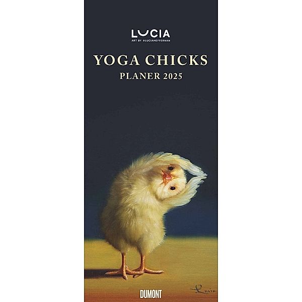 DUMONT - Yoga Chicks 2025 Familienkalender, 22x49,5cm, Planer mit urkomischen Yoga Chicks, Wandkalender mit zwei Spalten und niedlichen Abbildungen